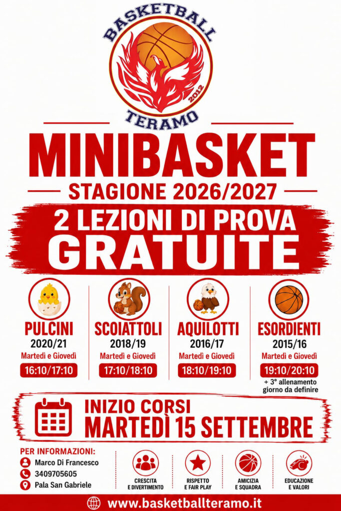 Minibasket stagione 2026/2027